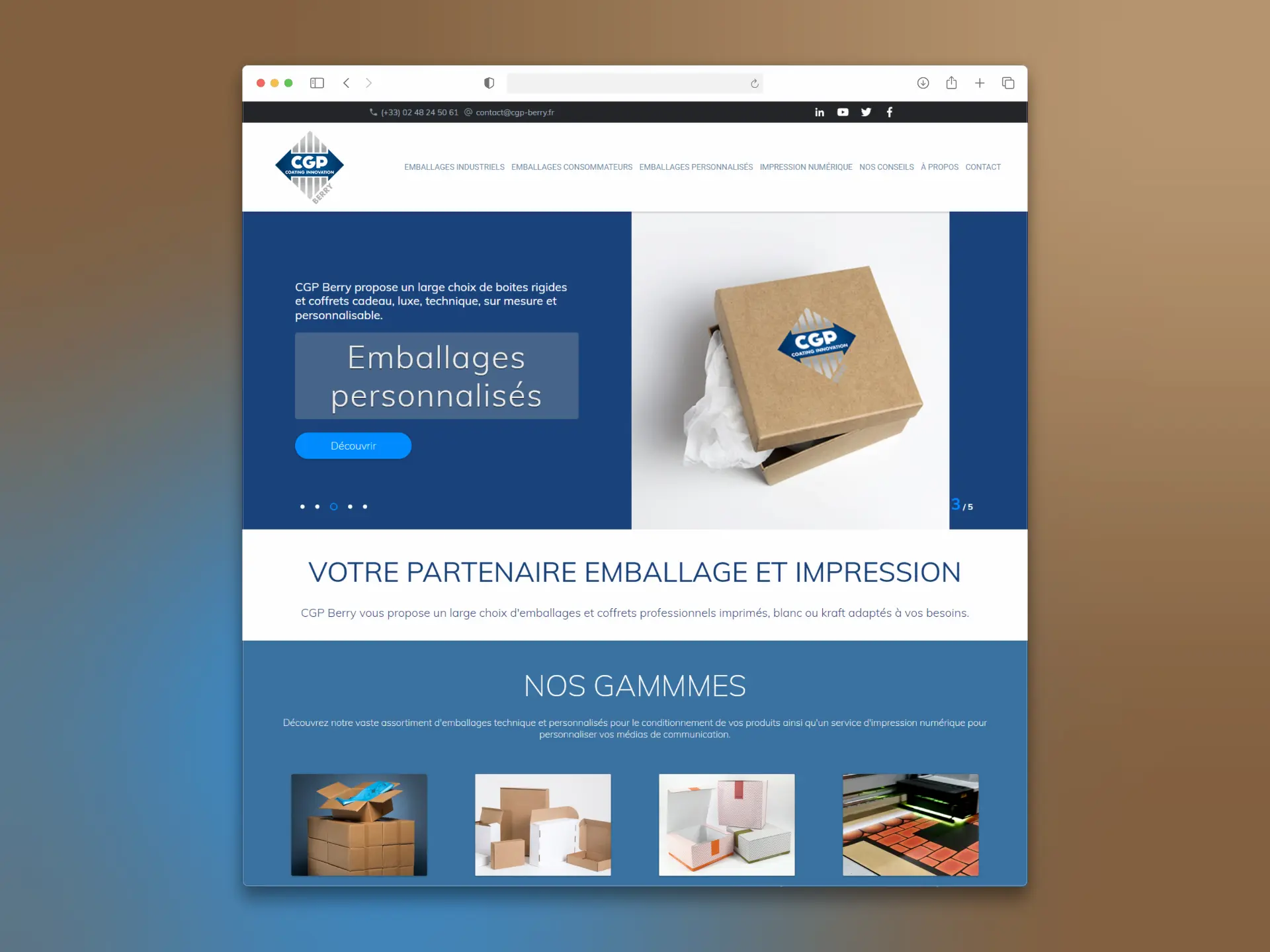 Aperçu du site web du cabinet CGP Berry — refonte HTML CSS JS